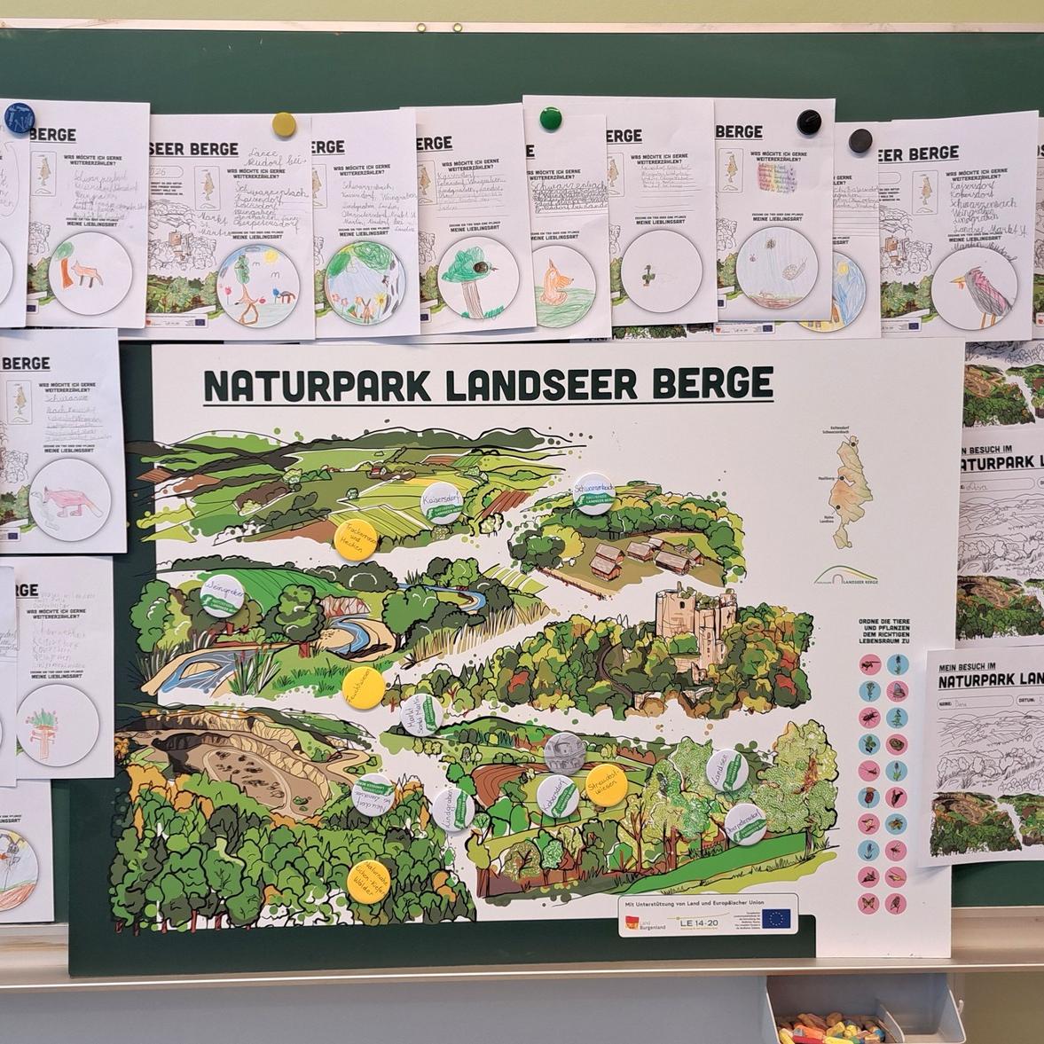 Naturpark Tafel mit Lebensräumen