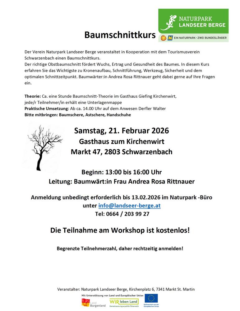 Einladung Baumschnittkurs