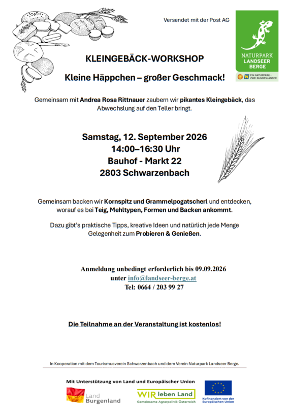 Backworkshop Einladung mit Infos